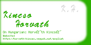 kincso horvath business card